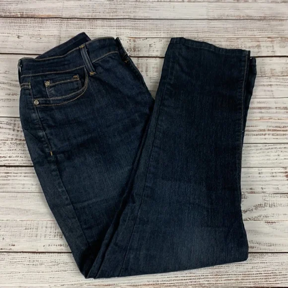 NYDJ “BOYFRIEND” Straight leg blue jeans size 8 - Picture 10 of 16